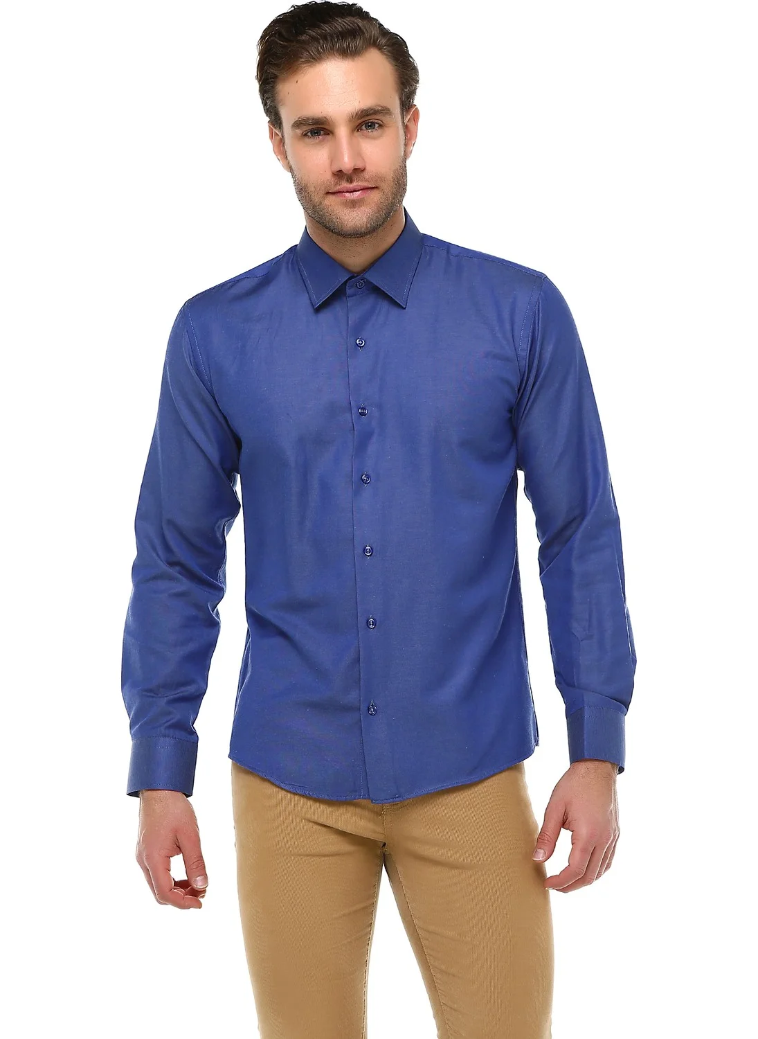 Varetta Slim Fit Cut Long Sleeve Cotton Shirt Shirt