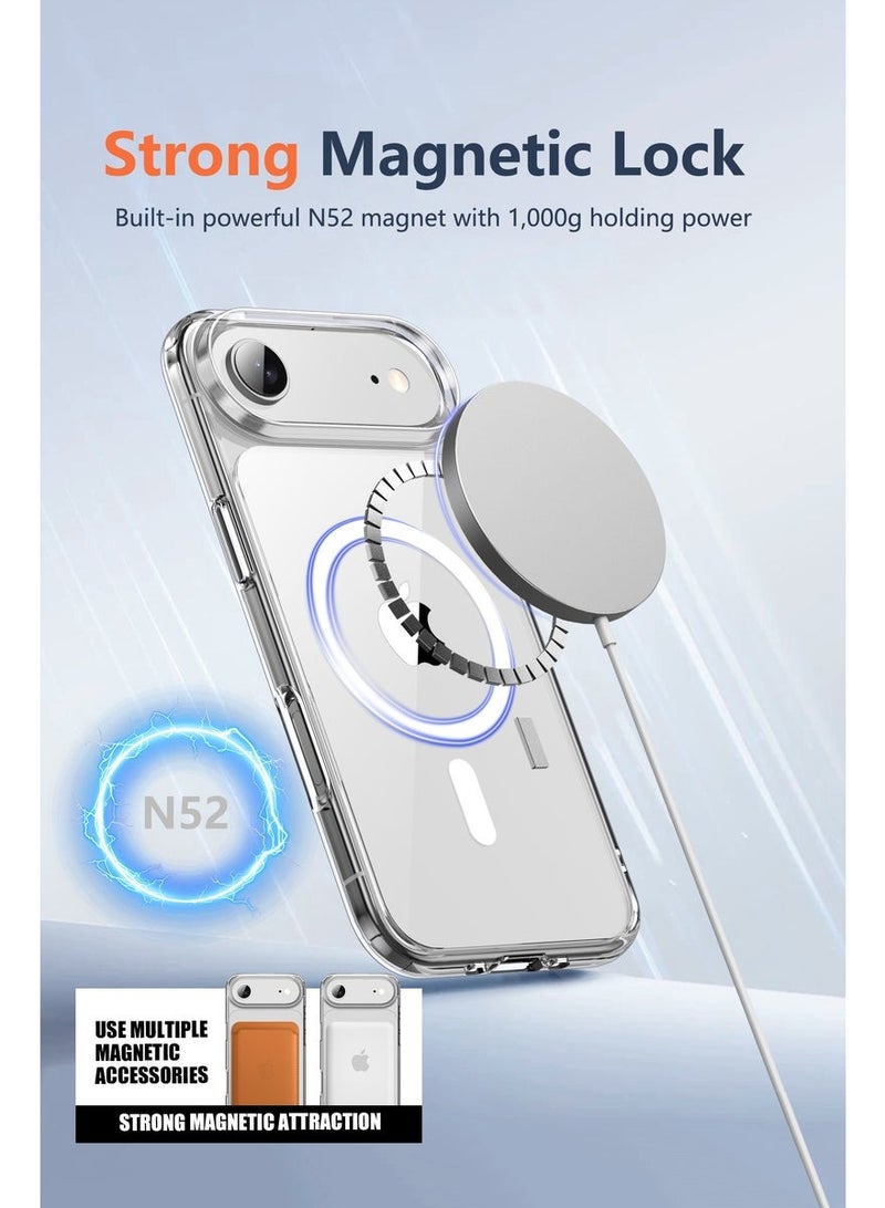 اس-توب جراب شفاف مغناطيسي لهاتف iPhone 17 AIR، متوافق مع MagSafe، مقاوم للاصفرار والخدوش، حماية فائقة من الصدمات بتصميم أنيق - Image 5