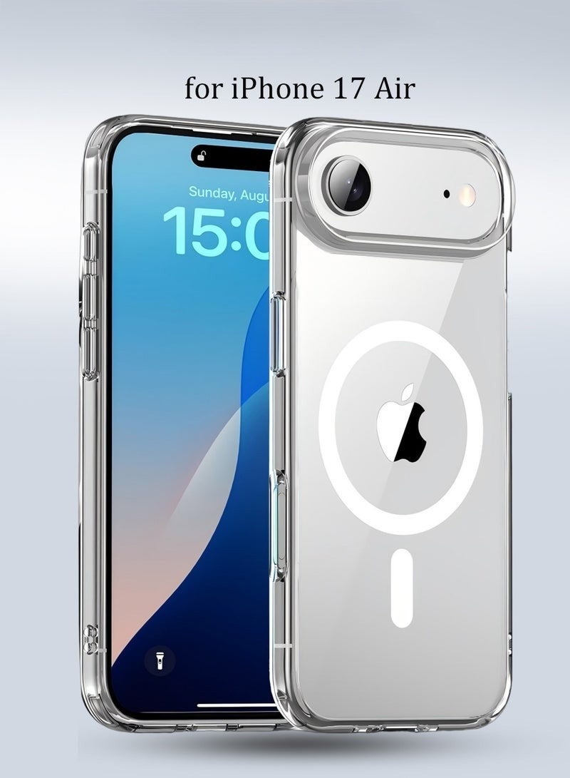 اس-توب جراب شفاف مغناطيسي لهاتف iPhone 17 AIR، متوافق مع MagSafe، مقاوم للاصفرار والخدوش، حماية فائقة من الصدمات بتصميم أنيق - Image 1