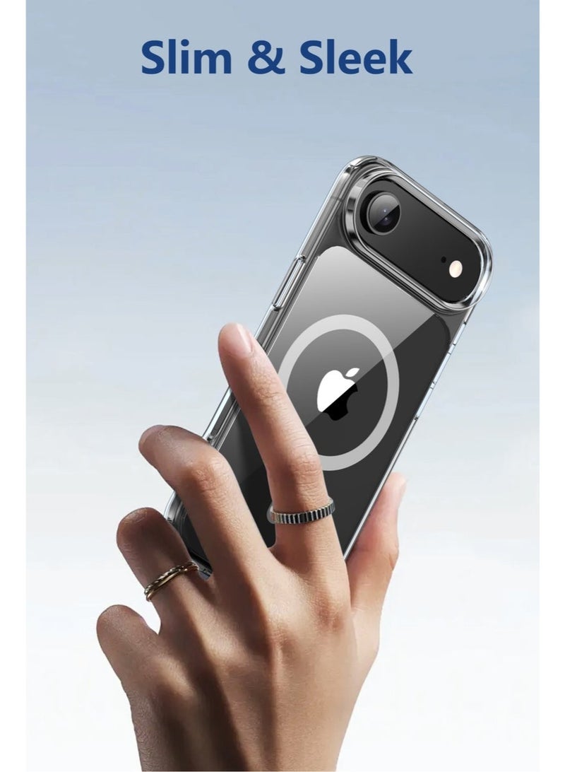 اس-توب جراب شفاف مغناطيسي لهاتف iPhone 17 AIR، متوافق مع MagSafe، مقاوم للاصفرار والخدوش، حماية فائقة من الصدمات بتصميم أنيق - Image 2