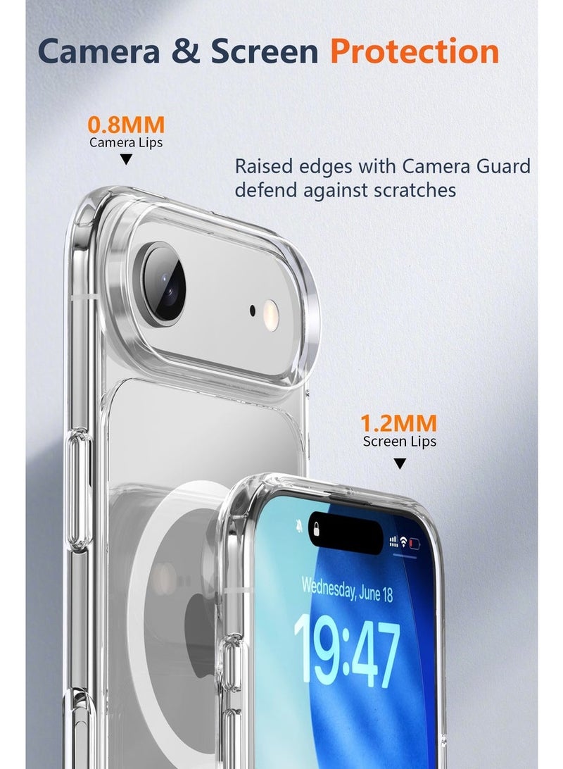 اس-توب جراب شفاف مغناطيسي لهاتف iPhone 17 AIR، متوافق مع MagSafe، مقاوم للاصفرار والخدوش، حماية فائقة من الصدمات بتصميم أنيق - Image 4