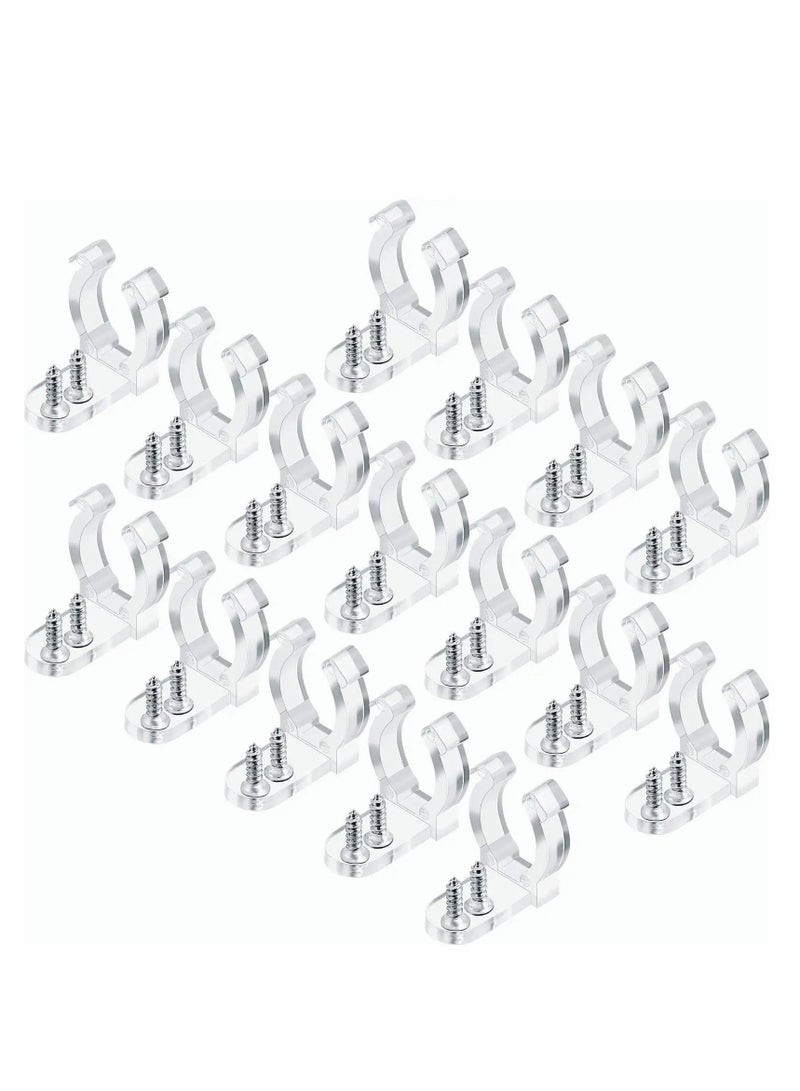 Y&D 150 Pieces 1/2 Inch LED Rope Light Clips Holder with 300 Screws Clear PVC Mounting for Christmas Hanging Outdoor Wall Mount Light, Family Parties Wedding Ceremonies  - Image 1