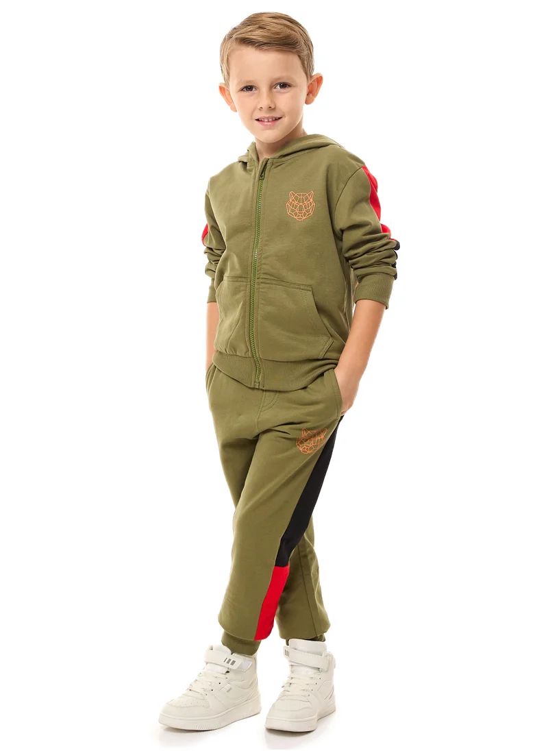 victor and jane Boys' 2-Piece Full zipper Hoodie and Jogger Set