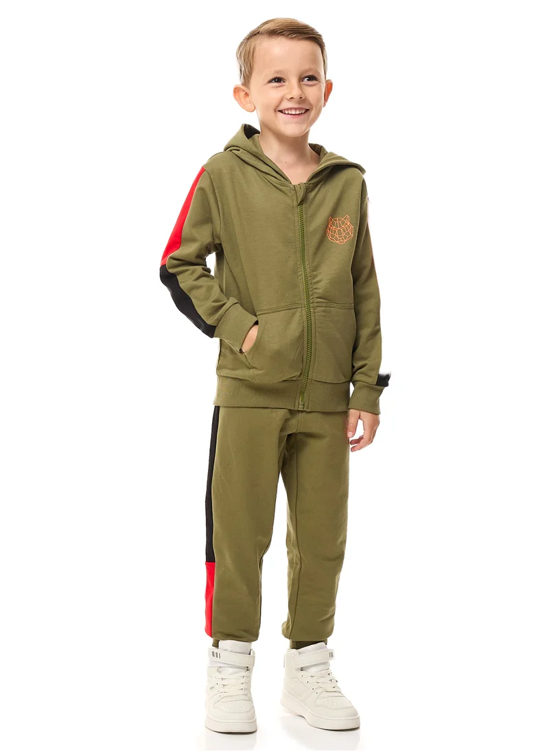 victor and jane Boys' 2-Piece Full zipper Hoodie and Jogger Set