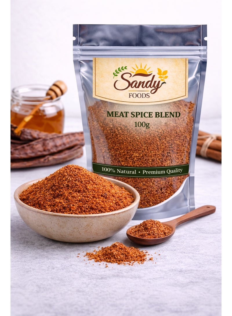 Sandy Foods Meat Spice Blend 100g  بهارات لحمة ناعمة  خلطة توابل متكاملة – طبيعي 100%  طعم شرقي مميز - Image 2