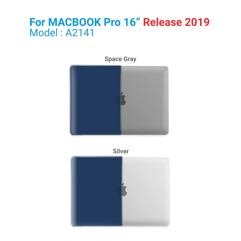 IBENZER Compatible with MacBook Pro 16 Inch Case A2141 Release 2020 2019, Hard Shell Case with Keyboard Cover & Type C Adapter for Old Version Mac Pro 16â€™â€™, Navy Blue, T16NYBL+1TC - Image 3