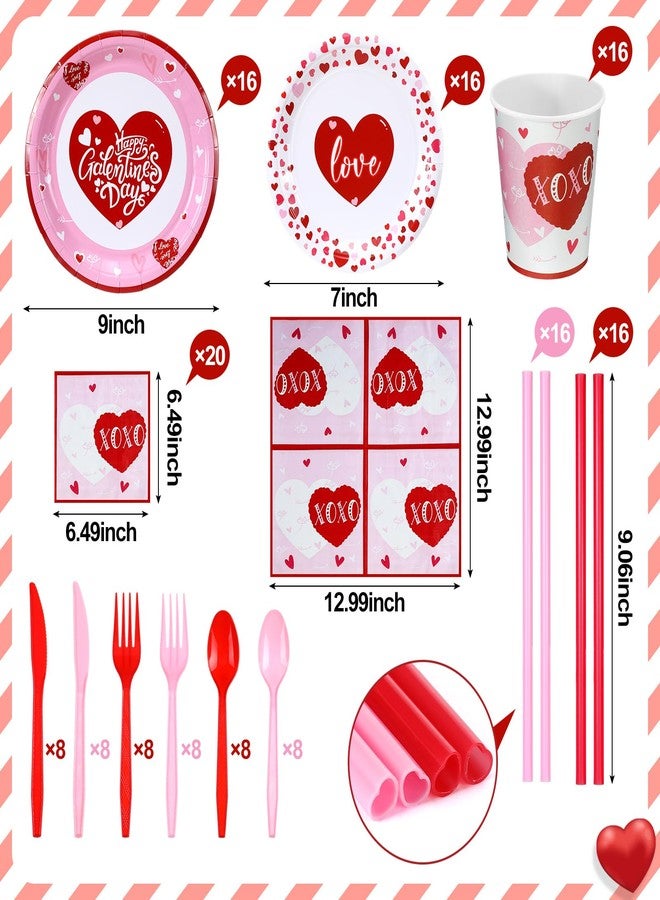 Funnymoom مجموعة أدوات مائدة Funnymoom مكونة من 133 قطعة لتزيين يوم الصديقات السعيد، تتضمن لافتة على شكل قلب، وأحمر شفاه على شكل قلب، وبالونات من رقائق معدنية ولاتكس، وأطباق، ومناديل، وأكواب، مثالية لحفلات يوم الصديقات. - Image 3