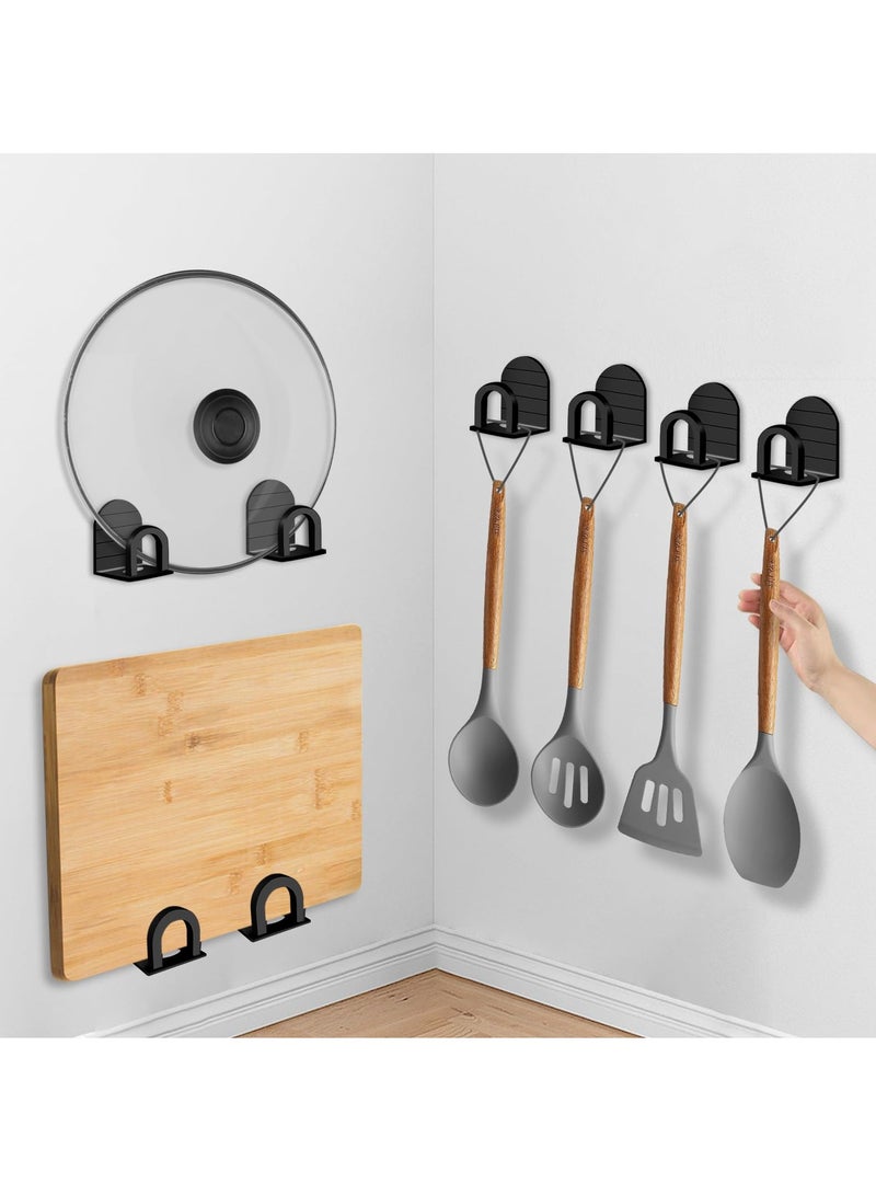 Sponge Holder for Kitchen Sink, Space Aluminum Kitchen Sink Sponge Holder, Kitchen Sink Caddy, Rustproof  Waterproof Dish Sponge Holder, Black, 4 Pack - Image 5