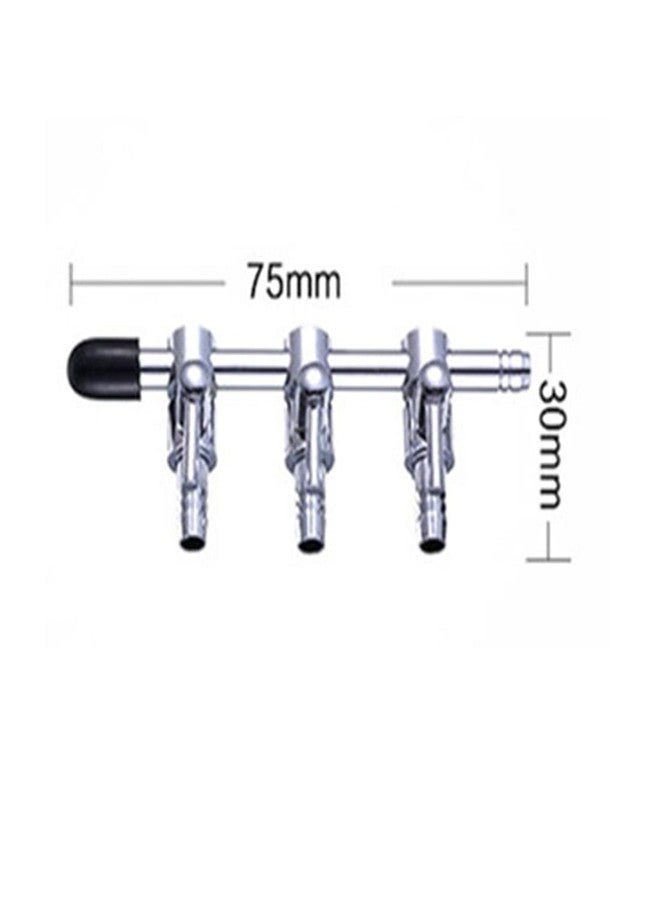 bnafes صمام تحكم في خط الهواء لحوض السمك من الكروم المعدني، قطعتان، من BNAFES، ثلاثي الاتجاهات، صنبور هواء، موزع هواء - Image 2