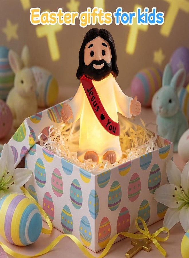 تمثال يسوع من الراتنج من UNDWXFS، هدية ديكور مسيحية للأم، عيد الأم، تمثال يسوع كضوء ليلي هدية للأم، تمثال لتزيين طاولة المكتب المنزلي، هدية دينية - Image 5