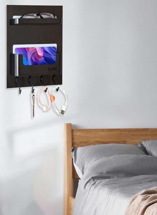 EHKIT Updated Bedside Shelf Phone Holder Organizer Stick on Wall Mount Hole-Free Removable Tape - Image 2