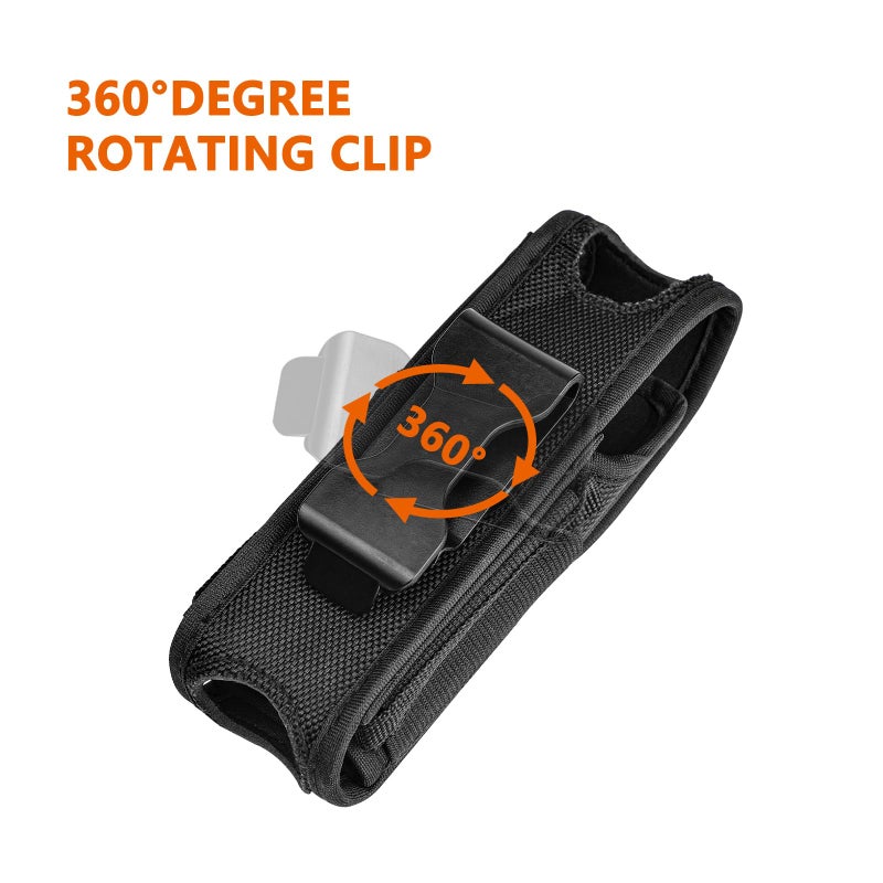 Brinyte Tactical Flashlight Pouch Holster, Rotatable Flashlight Holder Belt Clip Tactical Torch Carry Case with 360 Degree Reel Clip,Compatible for Brinyte PT16 Tactical Light - Image 2