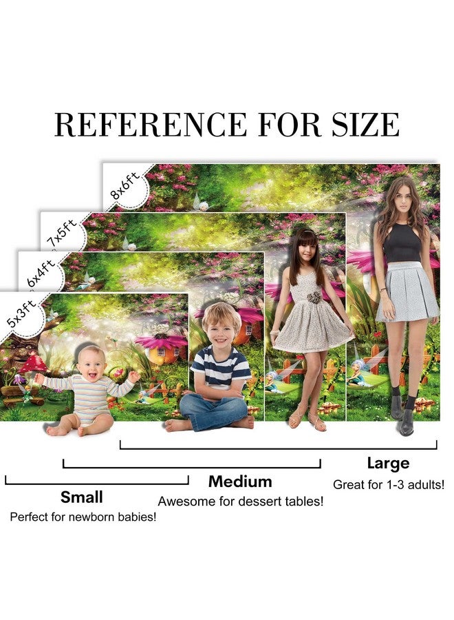 SeekPro خلفيات تصوير غابة الحكايات الخيالية 5X3 قدم لمناسبات استقبال المواليد، استوديو تصوير الفطر، الجان، الزهور، لافتة عيد الميلاد P3520Wa - Image 5