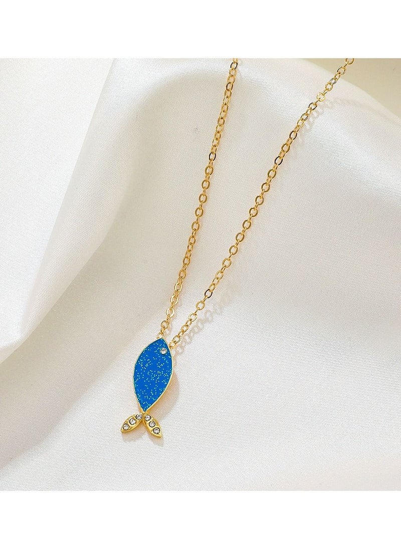 Satinior - Ocean Tropical Fish Element Titanium Steel Necklace - Image 1