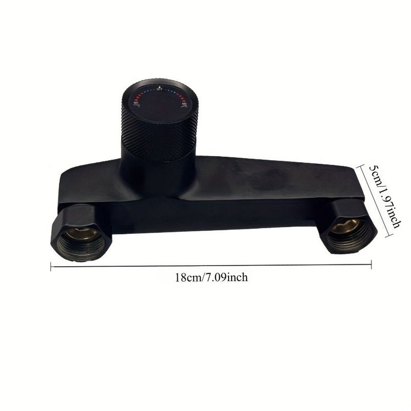 1pc Modern Wall Mounted Bathtub Shower Faucet Matte Black With Hot And Cold Water Control Hidden Valve Waterfall Style Sink Or Shower Faucet End Luxurious High Quality Design Premium Faucet - Image 3