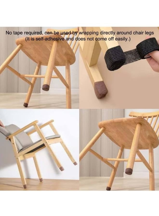 جوارب أرجل الأثاث - واقيات أرجل الكراسي للأرضيات الخشبية والبلاط - أغطية كراسي مانعة للانزلاق - تقلل الضوضاء - عبوة من 4 قطع - Image 3