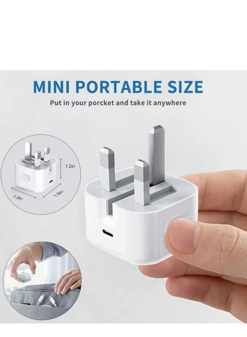 نيتو شاحن NITU NTC193 20 وات سريع PD بمنفذ USB C متوافق مع iPhone 16/15/14/14 Pro/14 Pro Max/13/12/SE2020/11/XR/XS Max/X/iPad - Image 5