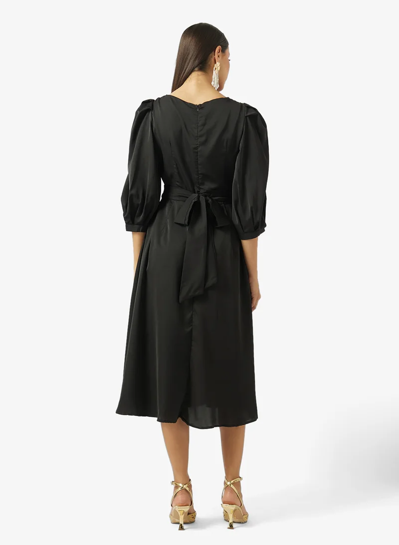 ايلا Puff Sleeves A-line Dress