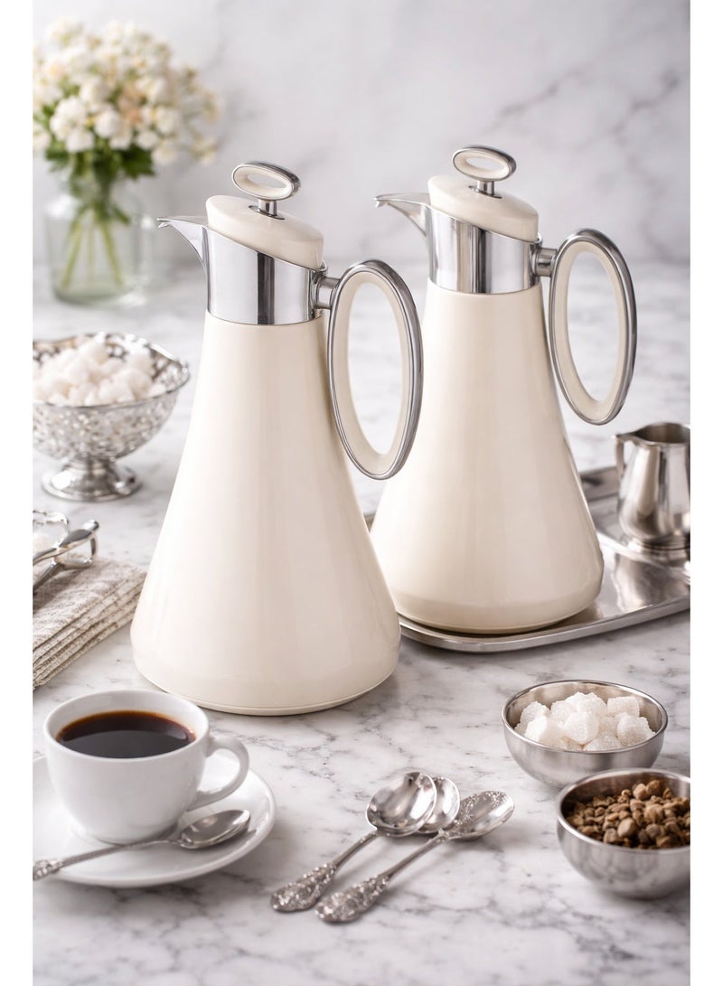 LOUVER Louvre Luxury Thermal Flask Set – 2-Piece Stainless Steel (1L + 1L) ✨☕❄️ - Image 1