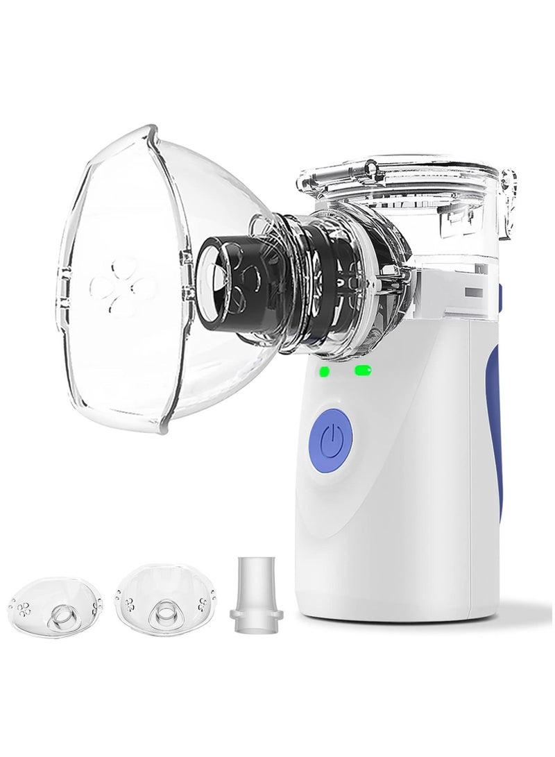 ELTRAZONE Inhaler Device for Adults Inhaler Children's Inhaler Children's Nebuliser with Face Mask and Mouthpiece Automatic Cleaning Function for Respiratory Diseases Effective (Blue) - Image 1