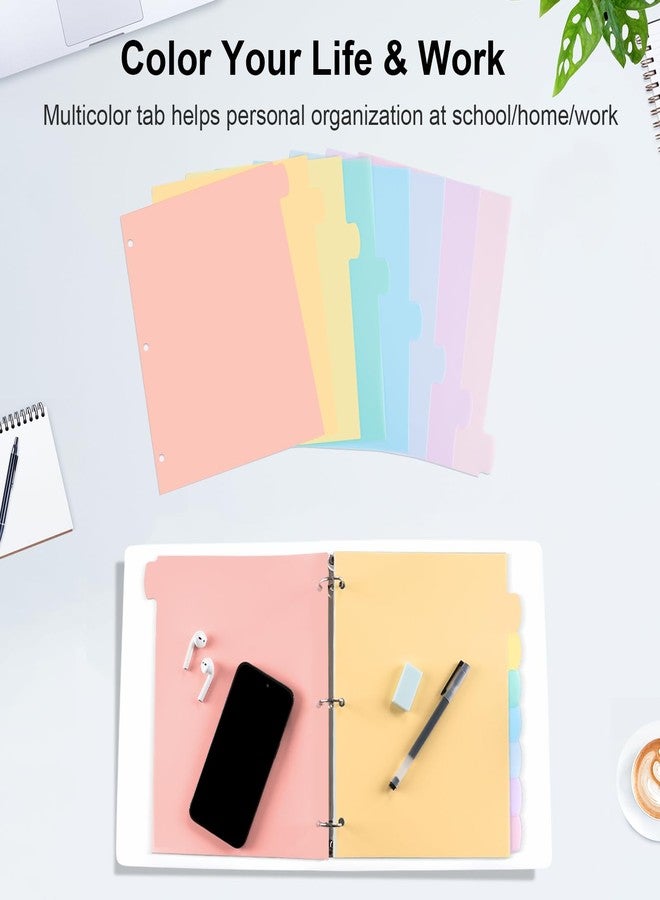 فواصل LRFWJS ذات 8 علامات تبويب للمجلدات ذات 3 حلقات، فواصل بلاستيكية متينة للكتابة والمسح، فواصل كبيرة الحجم مع علامات تبويب، فواصل علامات تبويب للطلاب والمعلمين والمكاتب ومنظمات المنزل، مجموعة واحدة - Image 5