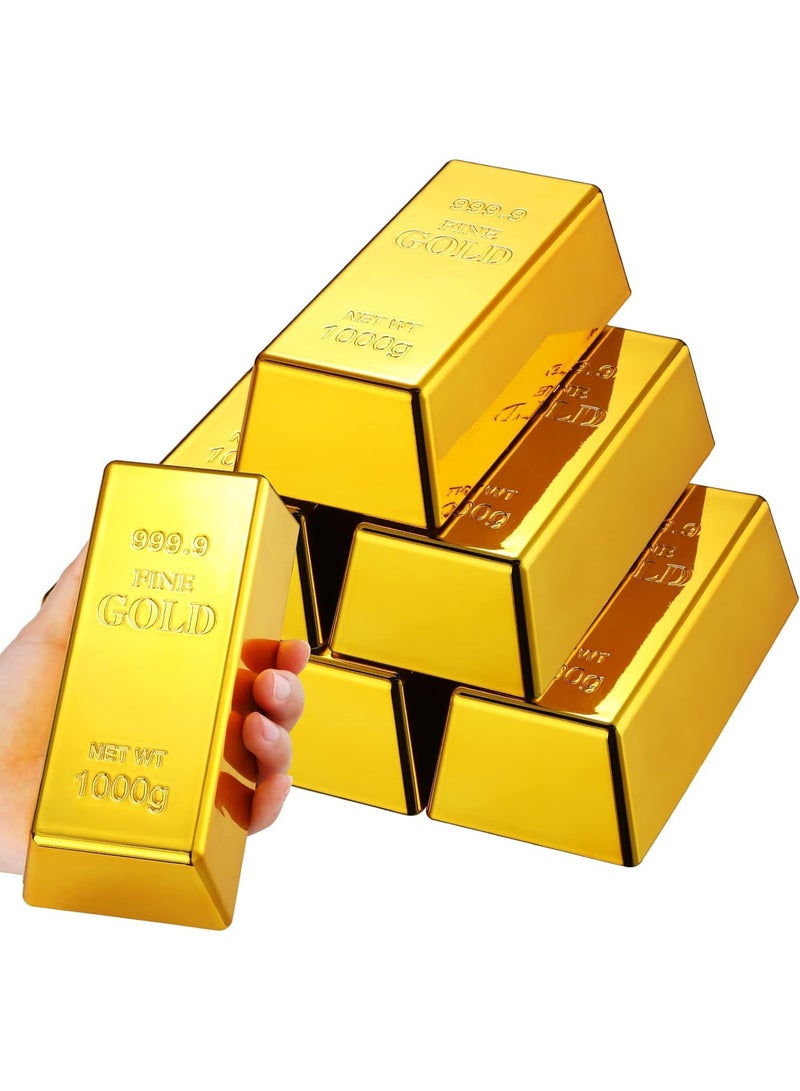 6 Pcs Fake Gold Bar Replica Brick - Image 1