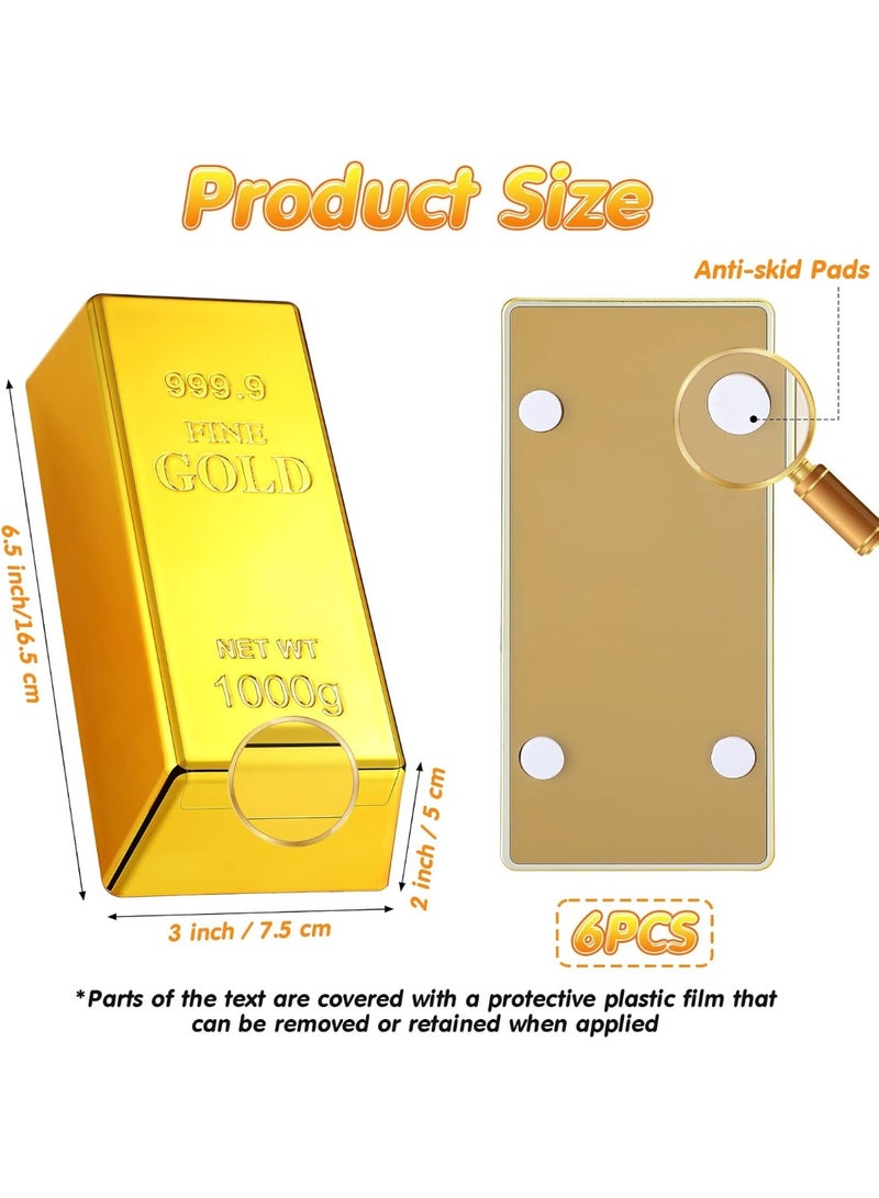 6 Pcs Fake Gold Bar Replica Brick - Image 4