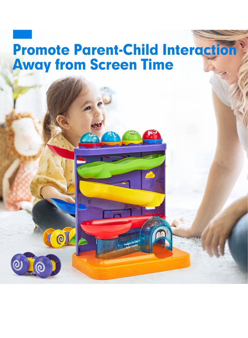 Toddler Toys for 1-Year-Old Boy, 2-in-1 Pound Ball Toy  Car Ramp Race Track, Learning Active Early Developmental Montessori Toy, Birthday Gifts for 1, 2, and 3-Year-Old Boys and Girls - Image 5