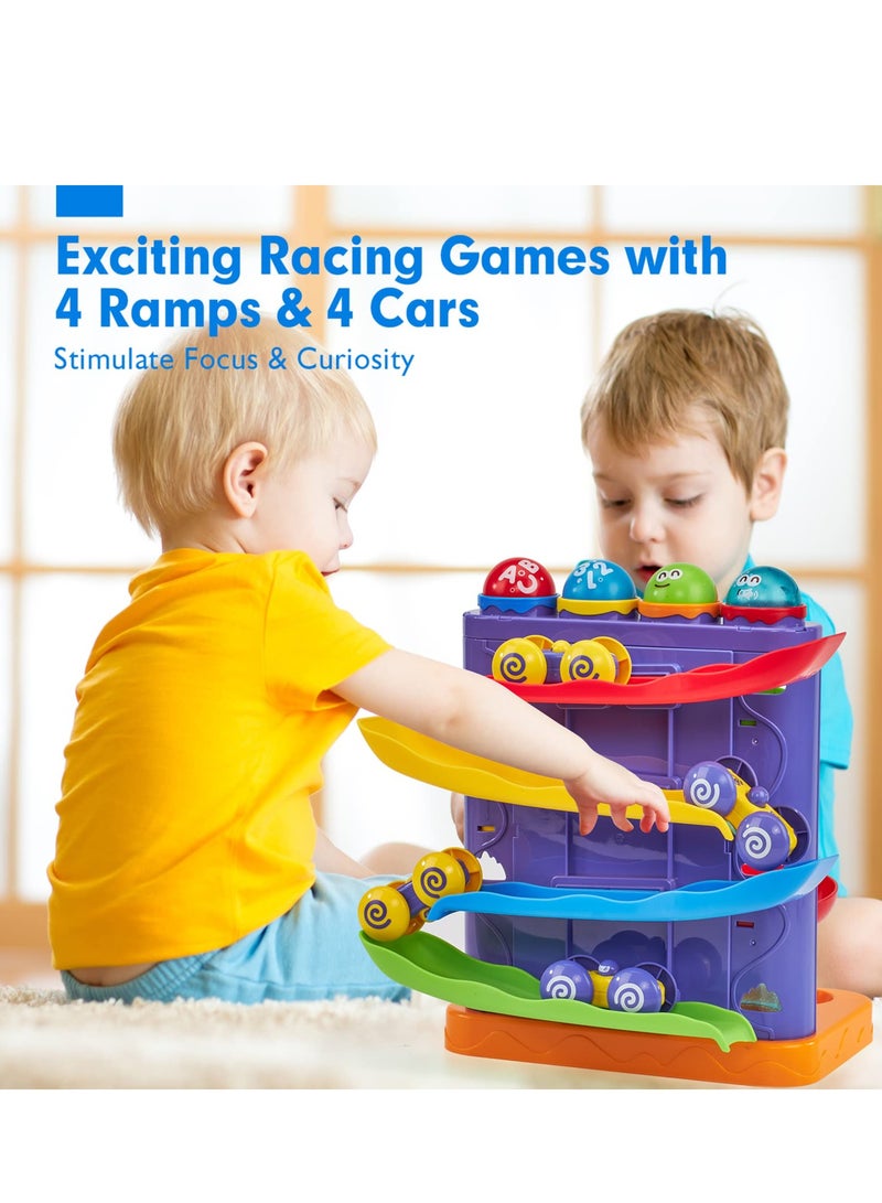 Toddler Toys for 1-Year-Old Boy, 2-in-1 Pound Ball Toy  Car Ramp Race Track, Learning Active Early Developmental Montessori Toy, Birthday Gifts for 1, 2, and 3-Year-Old Boys and Girls - Image 4