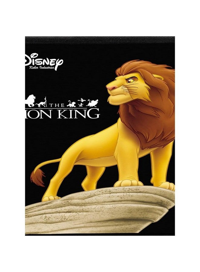 Kuber Industries Foldable Laundry Basket for Clothes with Lid | Disney Lion King Print | Cloth Storage Box for Washing | Toy Storage Organizer | 45 LTR | Black - Image 5