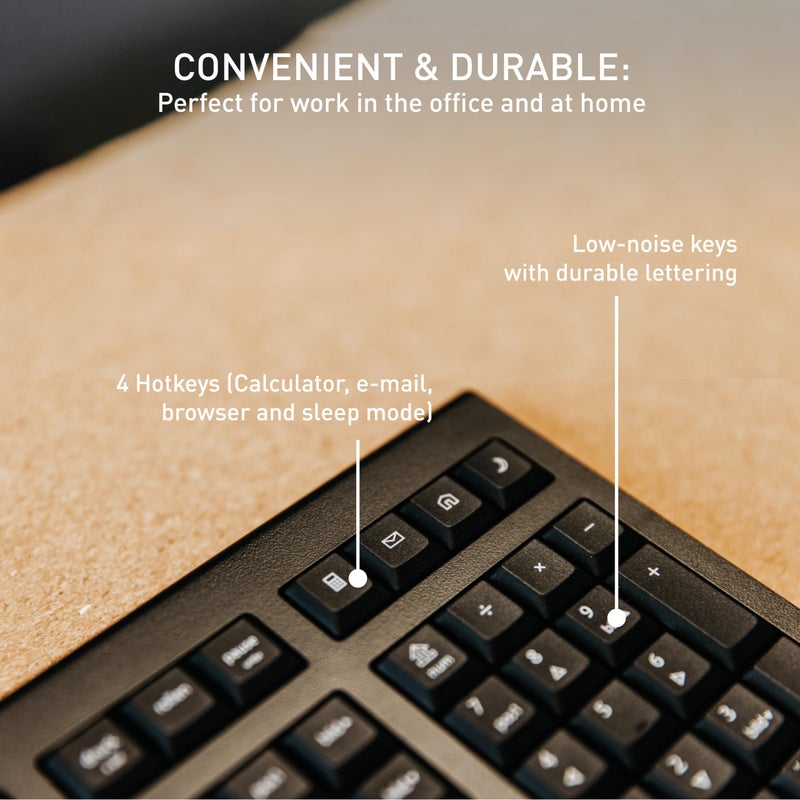 Cherry KW 3000 Wireless Quiet Full Size Keyboard for Windows and Mac. 2.4 Ghz Wireless Technology, Silent and Durable for Office and Personal Workpace - Image 4