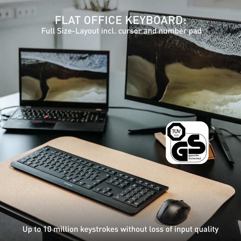Cherry KW 3000 Wireless Quiet Full Size Keyboard for Windows and Mac. 2.4 Ghz Wireless Technology, Silent and Durable for Office and Personal Workpace - Image 2