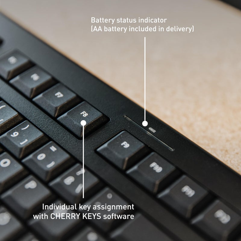 Cherry KW 3000 Wireless Quiet Full Size Keyboard for Windows and Mac. 2.4 Ghz Wireless Technology, Silent and Durable for Office and Personal Workpace - Image 5
