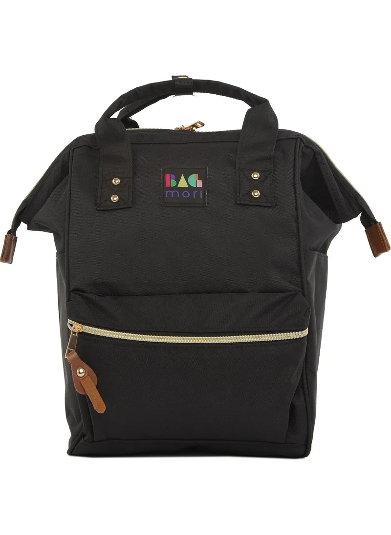 Bagmori Black Metal Brim Backpack