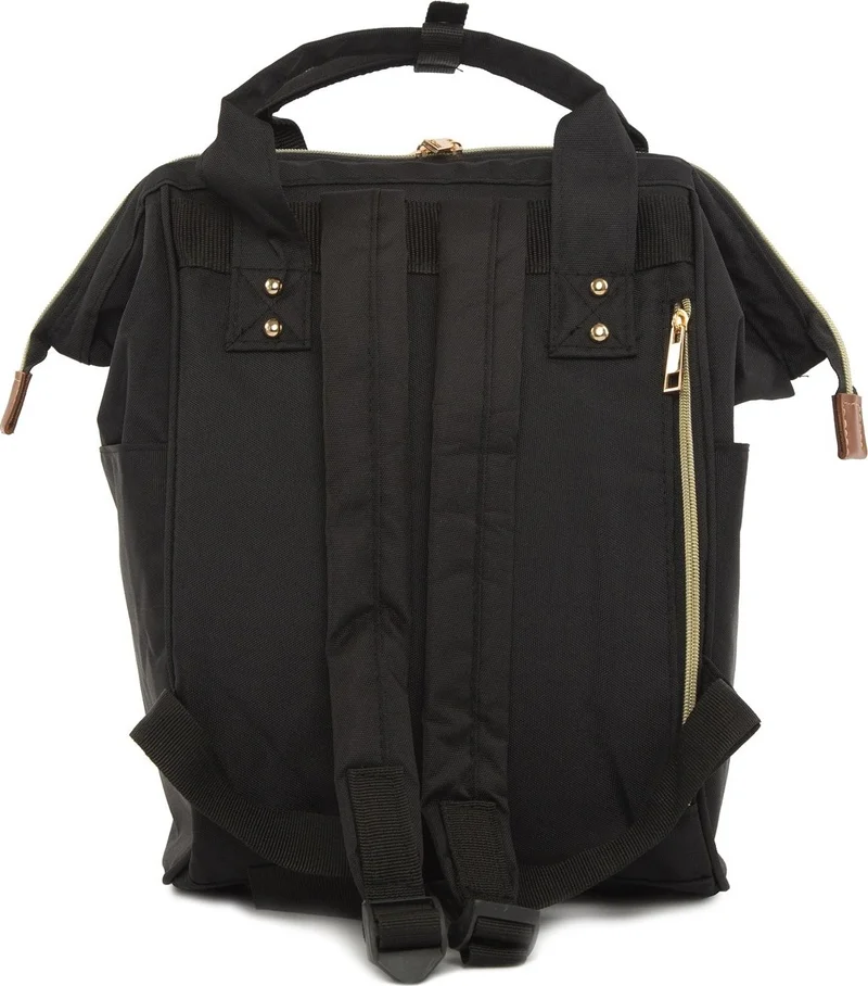 Bagmori Black Metal Brim Backpack