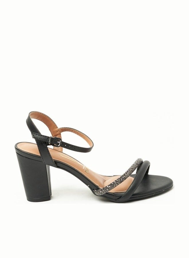VIZZANO Block Heel Sandals for Women – Stylish Ladies Heels Sandals for Everyday Wear - Image 1