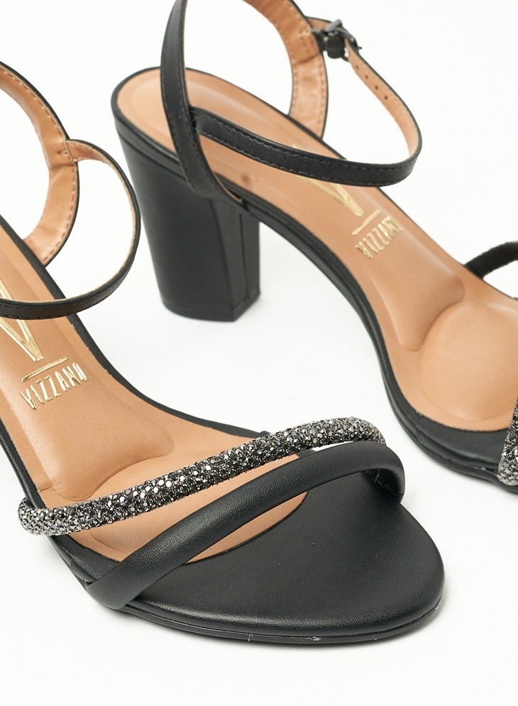 VIZZANO Block Heel Sandals for Women – Stylish Ladies Heels Sandals for Everyday Wear - Image 4