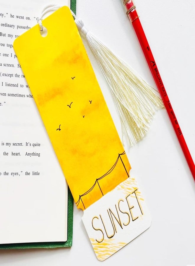 Doukey 60 PCS Blank Bookmarks Kraft Paper with Colorful Tassels, Blank Cardstock Bookmarks for Class Projects, 5.5''x2'' - Image 5