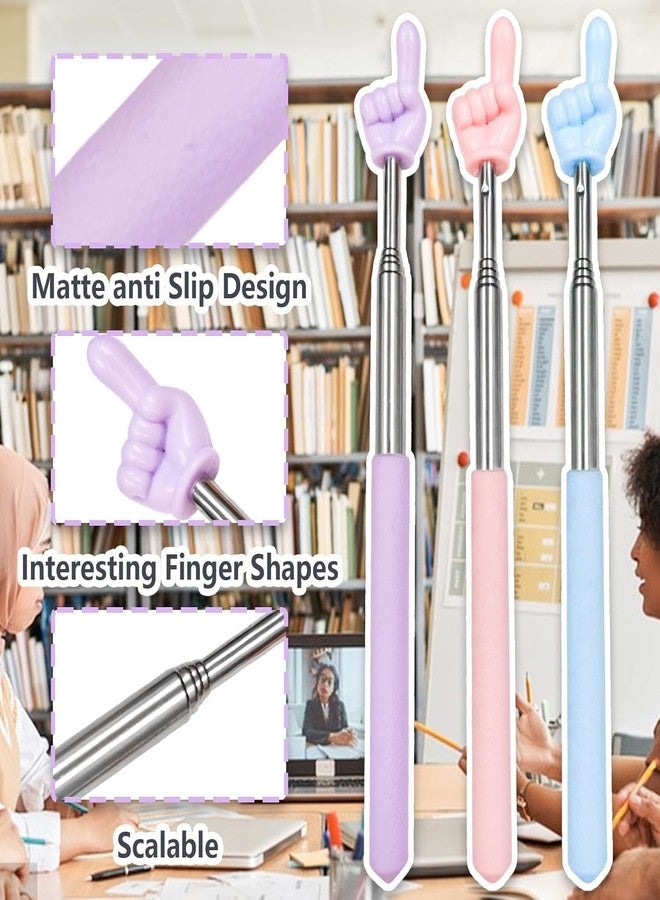 Woffely Telescopic Finger Pointer Stick | 2-in-1 Hand Pointer & Back Scratcher | Stainless Steel Teaching Aid (Pack of 1) - Image 3