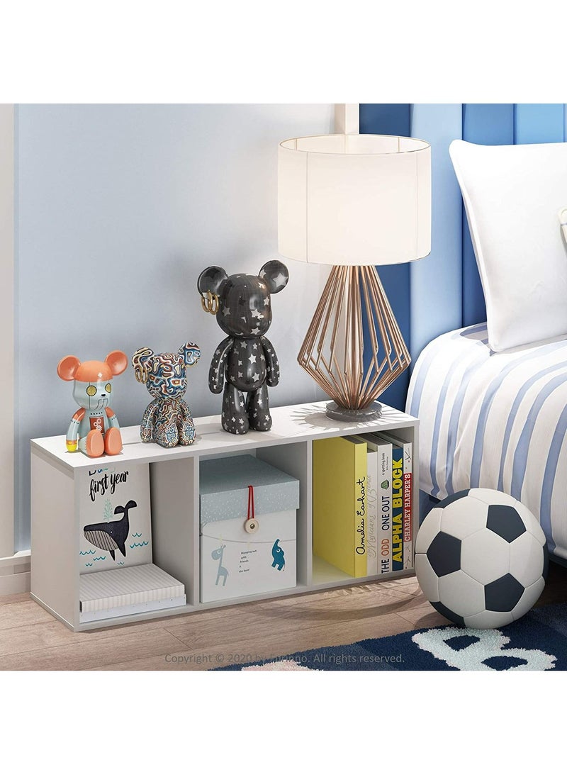 MODERN HOME Bookcase and accessory Display Unit of wood 3Tier white  - Image 3