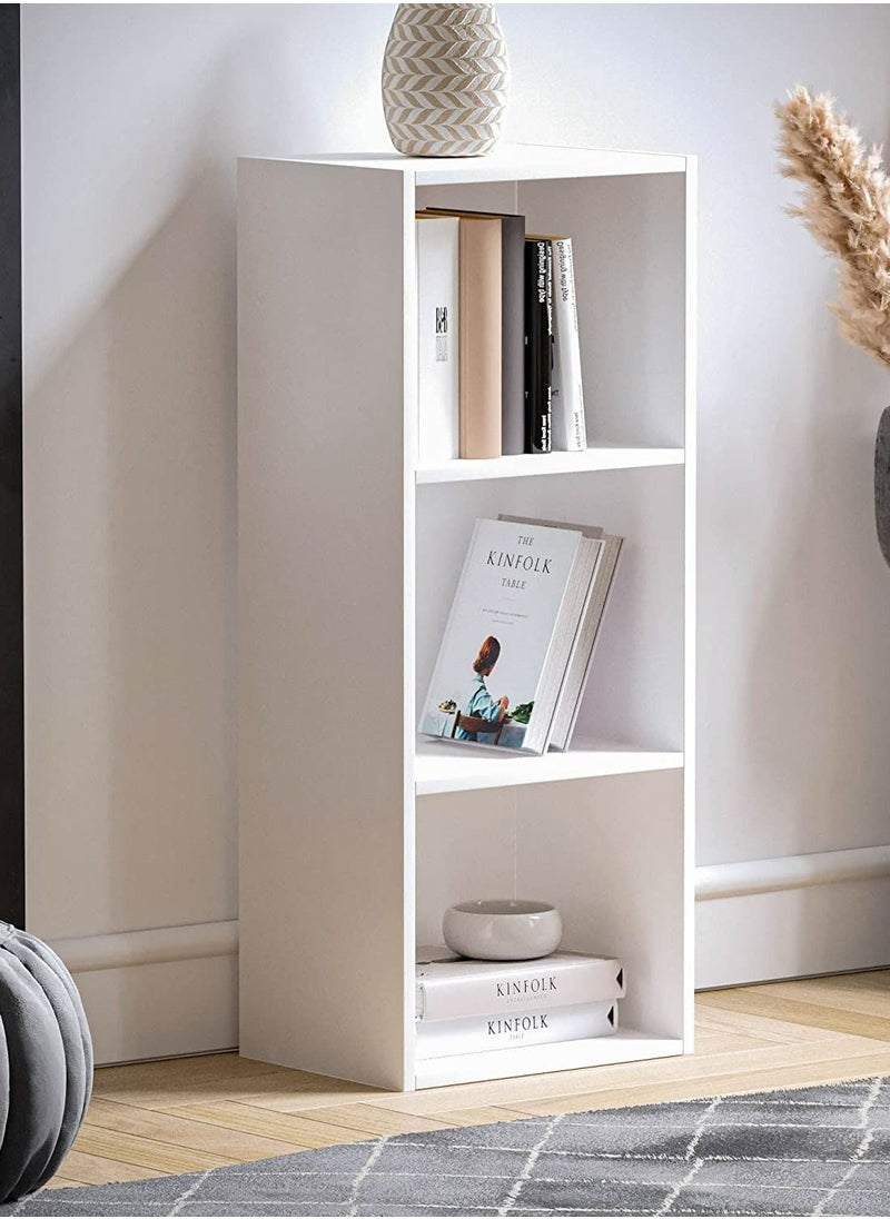 MODERN HOME Bookcase and accessory Display Unit of wood 3Tier white  - Image 1