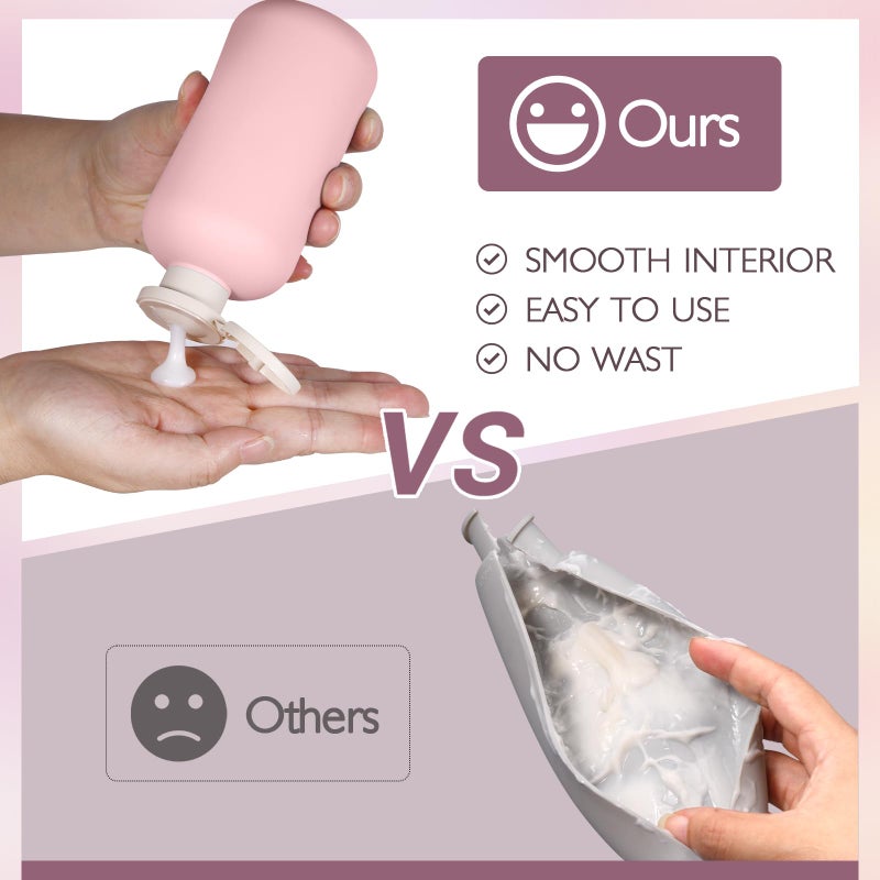 Asevat 10 Oz Plastic Leak Proof Travel Bottles For Toiletries  Plastic Travel Size Containers  Shampoo And Conditioner Bottles Plastic Refillable Squeeze Bottles For Lotion  Body Wash (3Pcs) - Image 3