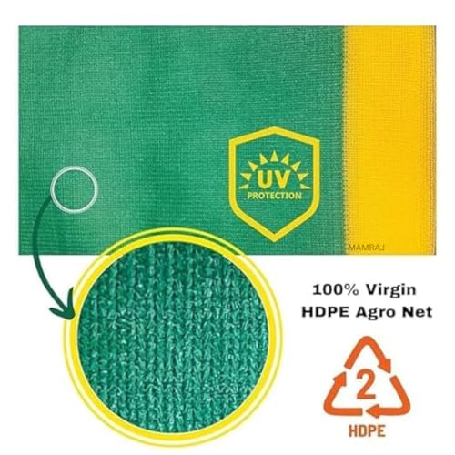 MAMRAJ Green Shade Net 75% UV Sun Protected for Terrace, Green House, Garden, Balcony & Gardening Multipurpose Agro net (10 x 25 Feet, 75%) - Image 2