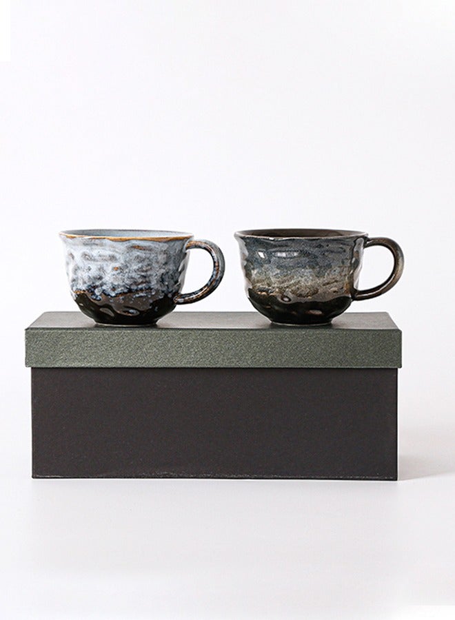 Warme Espresso Cups Coffee Cups 2 PCS Mugs Handmade 270ML with Hand-painted Designs Gift Box Cups for Turkish Tea Cappuccino Latte - Image 1
