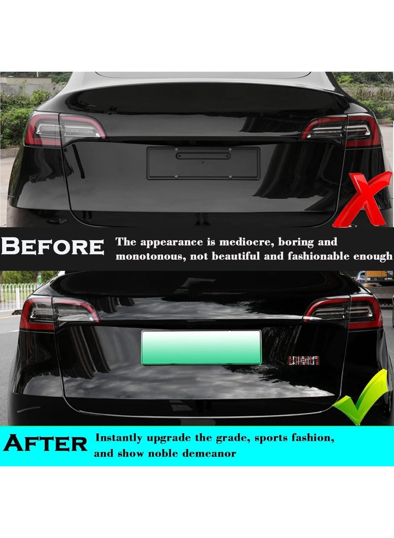 SOLARAE 3D Alloy Plaid Badge, 3D Metal Emblem Sticker for Tesla Model 3 and Model Y Emblem Plaid, Front Hood Badge Decal & Rear Trunk Logo, Compatible for Tesla Model 3 Y X S (Black Red) - Image 4