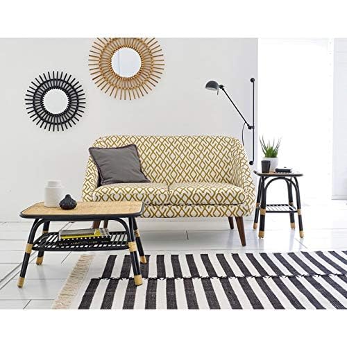 AKWAY Rattan, Glass Handcrafted Rattan Wall Sunburst Mirror For Living Room, Bathroom, Bedroom, Home And Office, Wall Decor, Decorative Wall Mirror [Mirror Included] - Image 5