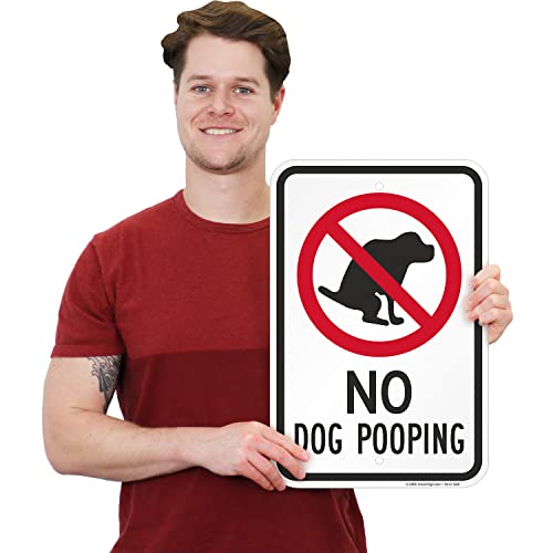 SmartSign "No Dog Pooping" Sign | 12" x 18" Aluminum - Image 2