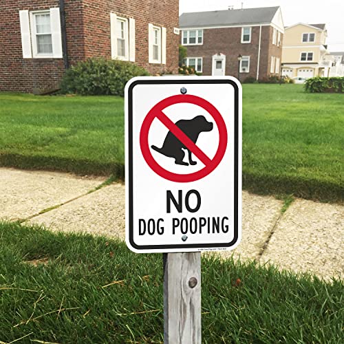 SmartSign "No Dog Pooping" Sign | 12" x 18" Aluminum - Image 3