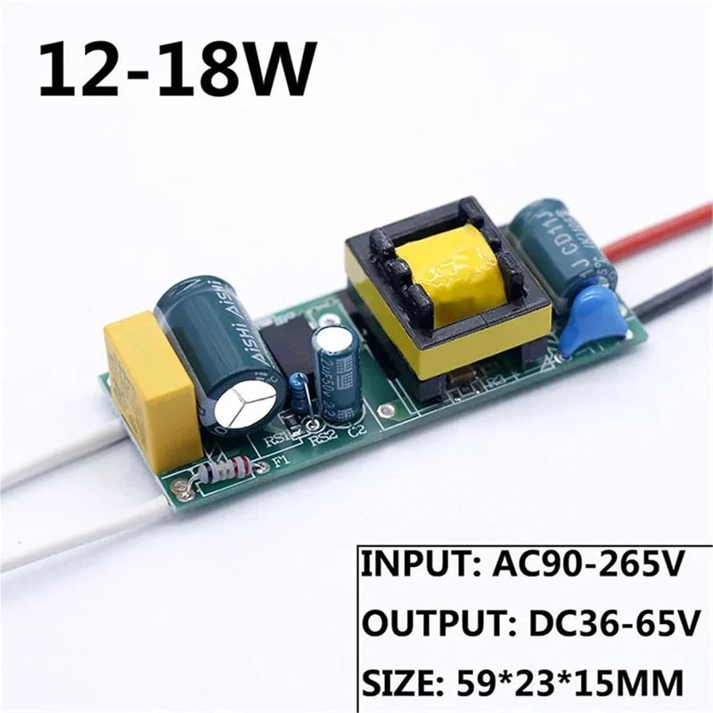 سائق LED 12 18W DC36 65V مصدر طاقة 280 300mA لوحة وحدة محول مدمج - Image 2