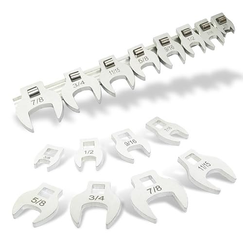 SABLUE 8-Piece Crowfoot Wrench Set (SAE/Inch) Crows Foot, Ideal for Tight Automotive Repair Spaces S0047 - Image 1